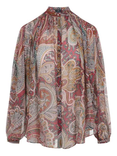 paisley print high-neck blouse by ETRO