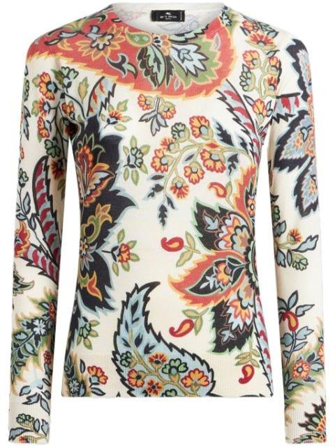 paisley-print knitted top by ETRO
