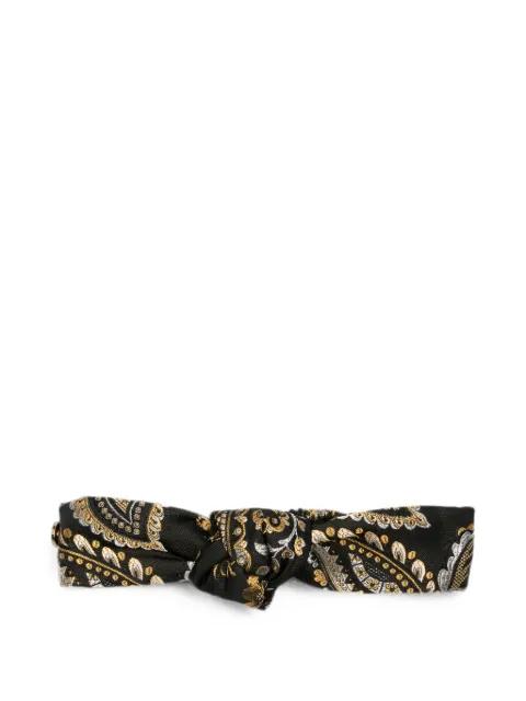 paisley-print knotted headband by ETRO