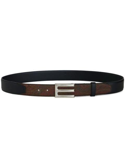 paisley-print leather belt by ETRO