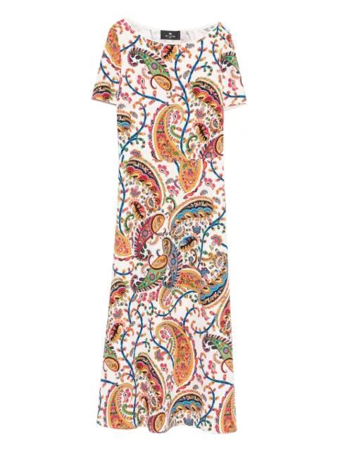 paisley-print midi dress by ETRO