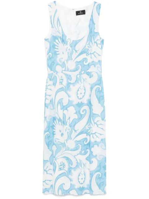 paisley-print midi dress by ETRO