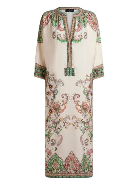 paisley-print midi dress by ETRO