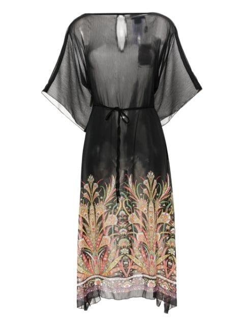 paisley-print sheer beach cover-up by ETRO