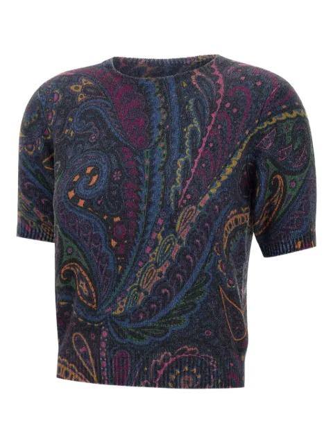 paisley-print short-sleeve top by ETRO