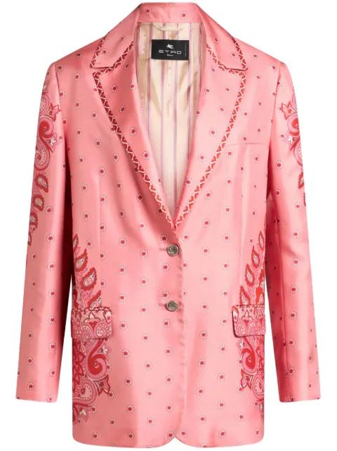 paisley-print silk blazer by ETRO