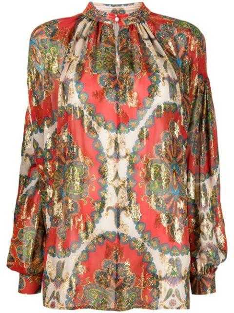 paisley-print silk blouse by ETRO