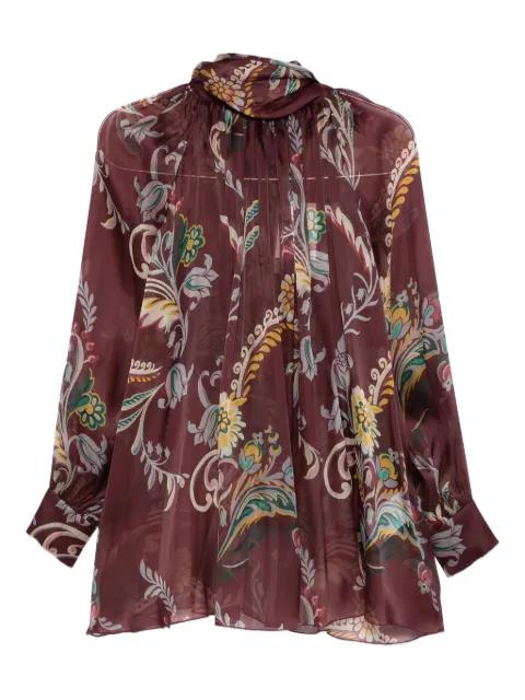 paisley-print silk blouse by ETRO