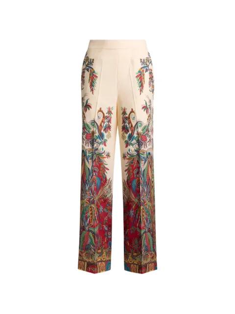paisley-print silk high-waisted trousers by ETRO