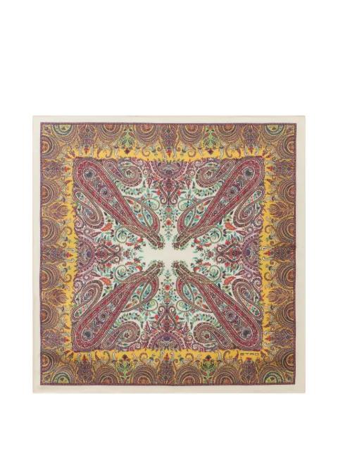 paisley-print silk pocket square scarf by ETRO