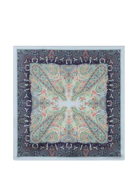 paisley-print silk pocket square scarf by ETRO