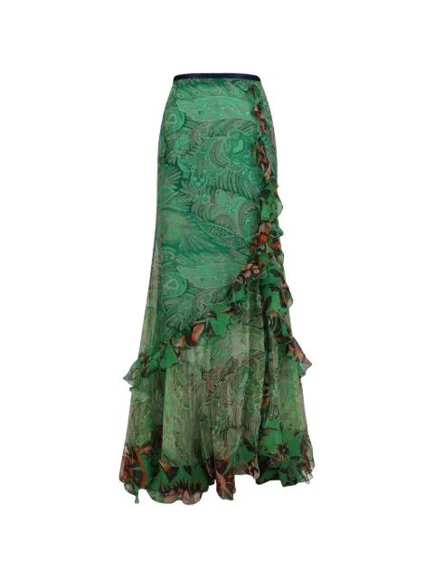 paisley-print silk skirt by ETRO