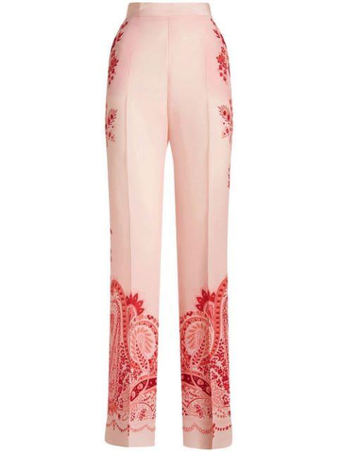paisley-print silk trousers by ETRO