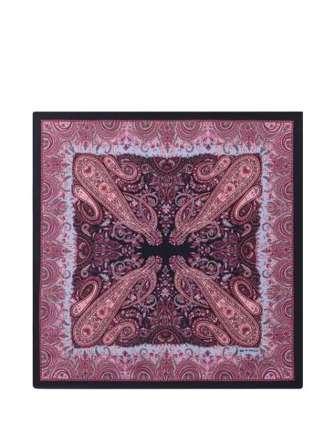 paisley-print square pocket silk scarf by ETRO