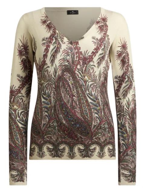 paisley-print v-neck sweater by ETRO