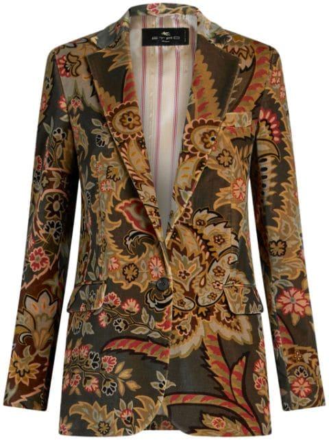 paisley-print velvet blazer by ETRO