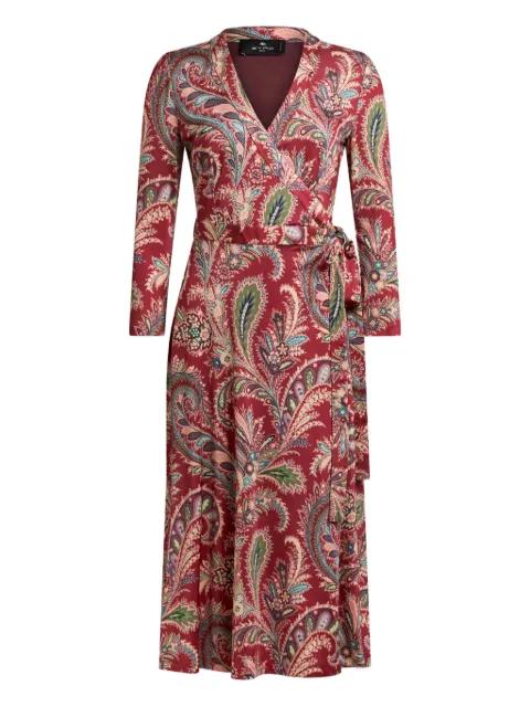 paisley-print wrap midi dress by ETRO