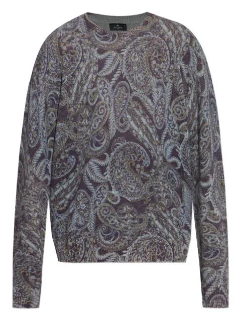 paisley ribbed wool sweater by ETRO