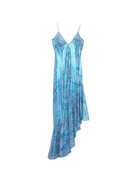 paisley ruffled midi dress by ETRO