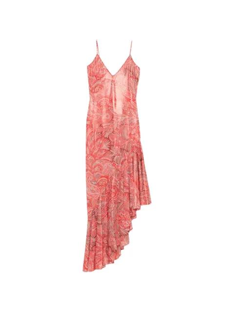 paisley ruffled midi dress by ETRO