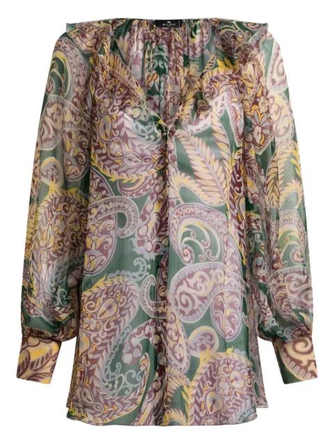 paisley ruffled shirt by ETRO