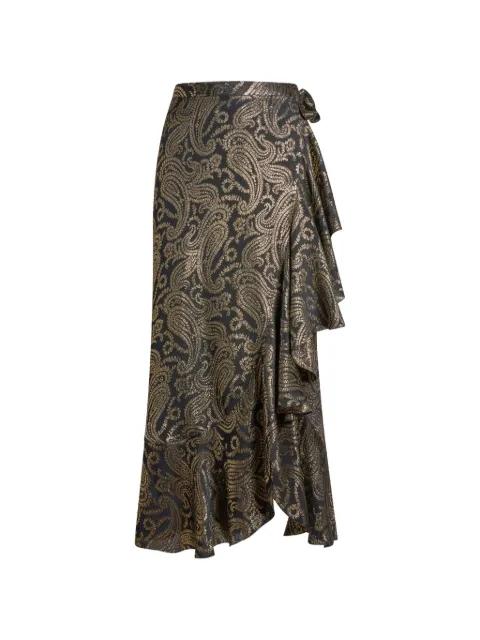 paisley ruffled skirt by ETRO