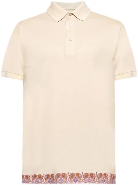 paisley-trim polo shirt by ETRO