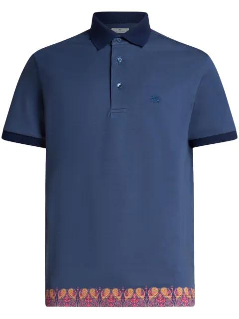 paisley-trim polo shirt by ETRO