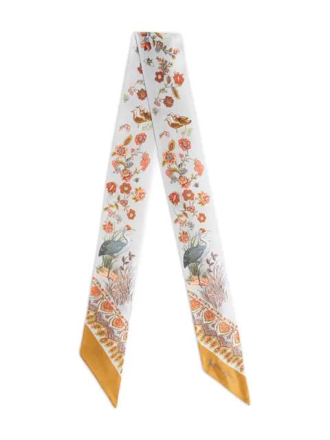 paisleyina paisley flora fauna-print silk scarf by ETRO