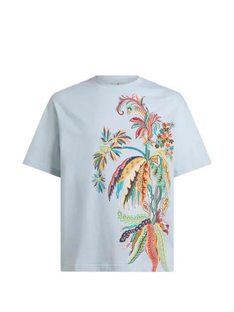 palm-tree-embroidery T-shirt by ETRO