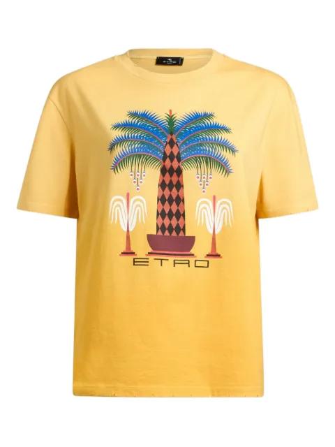 palm-tree print T-shirt by ETRO