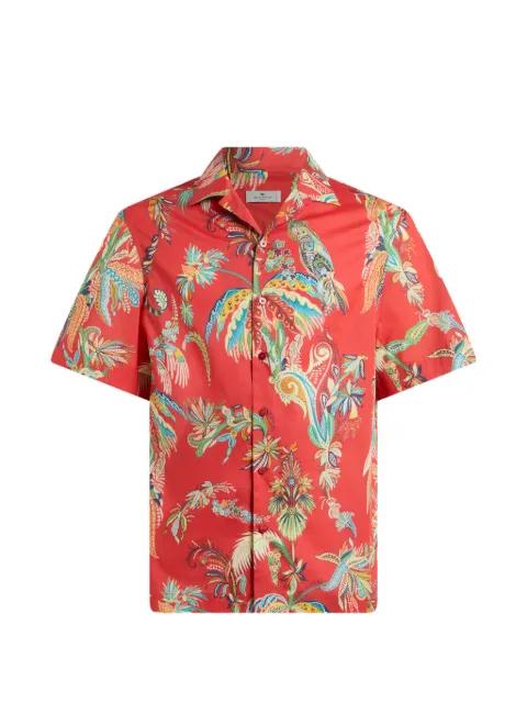 parrot and palm-tree print shirt by ETRO