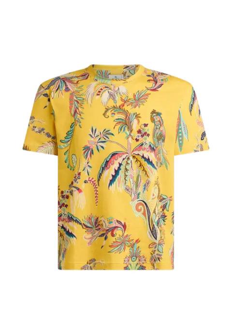 parrot and palm-tree printed T-shirt by ETRO