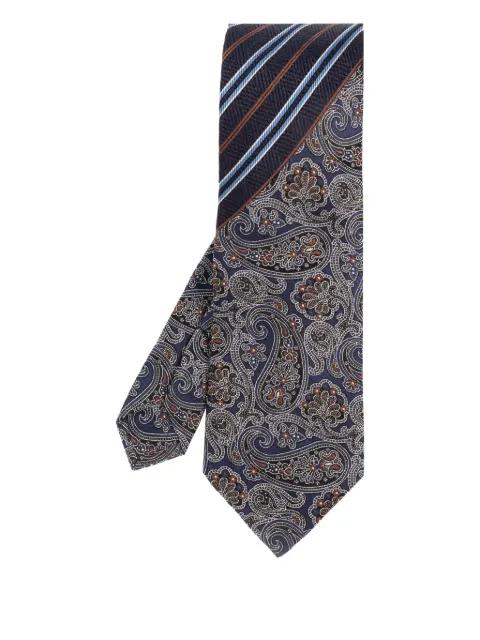 patchwork silk tie by ETRO