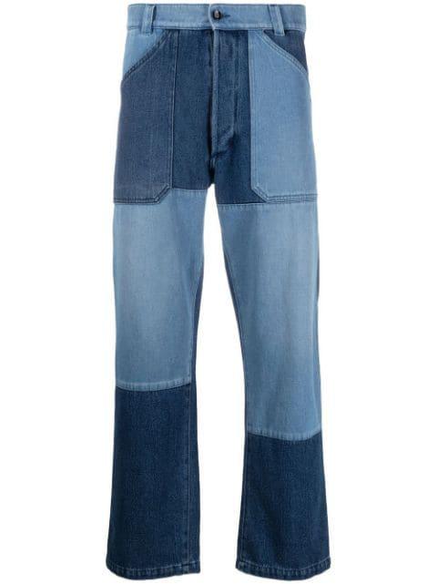 patchwork straight-leg jeans by ETRO