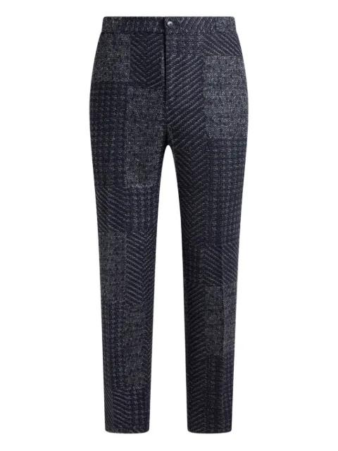 patchwork tailored trousers by ETRO