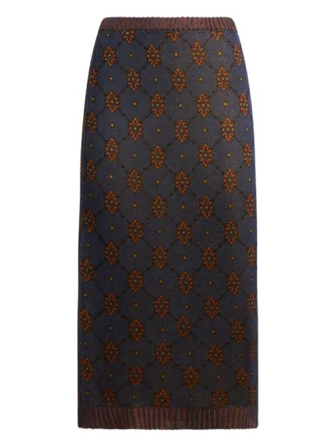 pattern knit midi skirt by ETRO