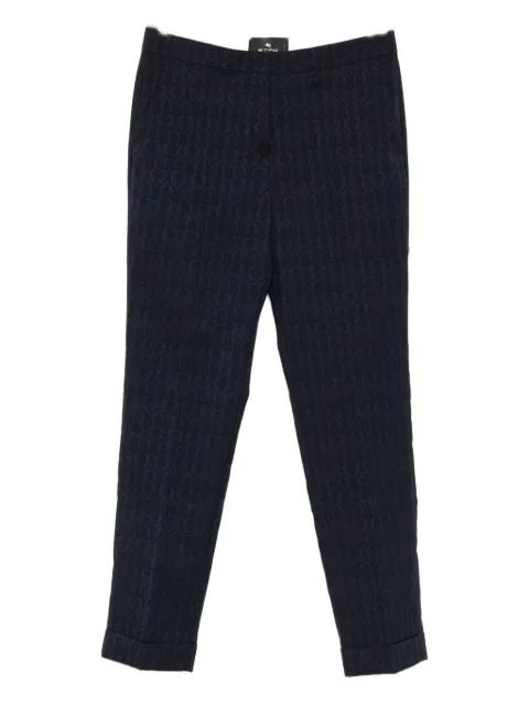 patterned cuffed trousers by ETRO