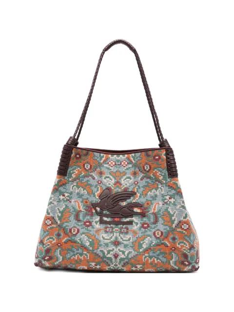 patterned emblem shoulder bag by ETRO