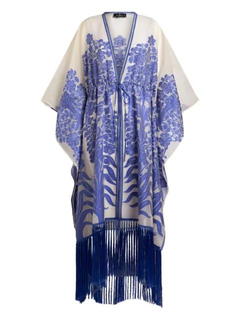 patterned-jacquard kaftan dress by ETRO