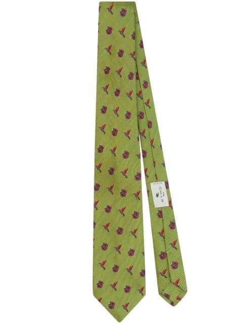 patterned-jacquard silk tie by ETRO