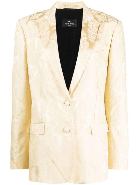 patterned-jacquard single-breasted blazer by ETRO