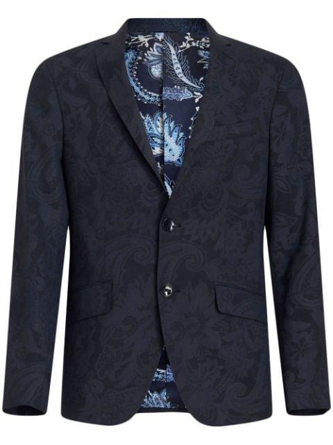 patterned-jacquard single-breasted blazer by ETRO
