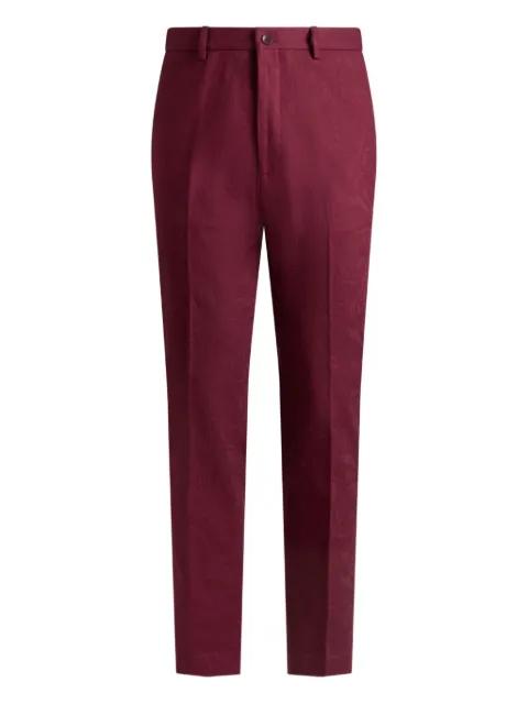 patterned-jacquard straight-leg trousers by ETRO