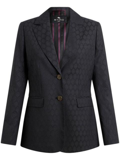 patterned-jacquard wool blazer by ETRO