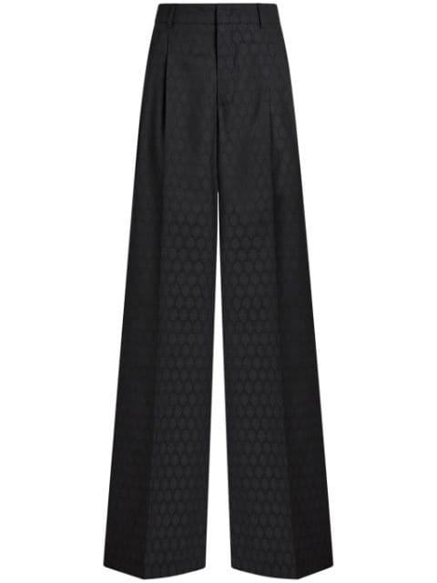 patterned-jacquard wool trousers by ETRO