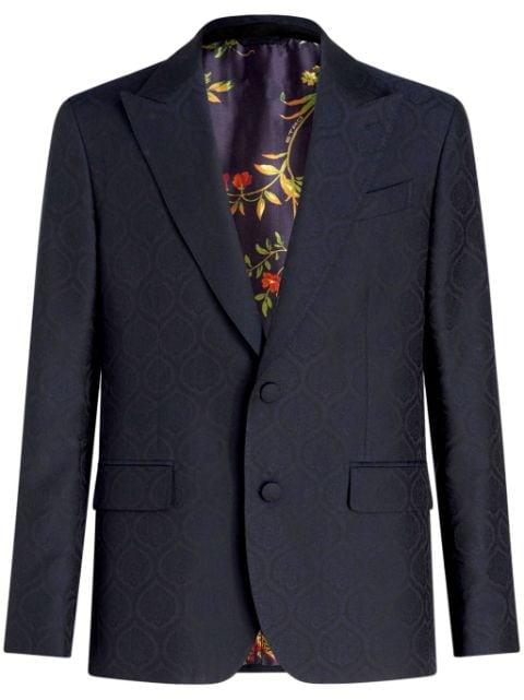 peak-lapel single-breasted blazer by ETRO