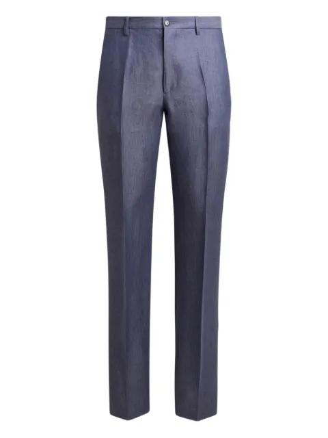 pleated linen trousers by ETRO