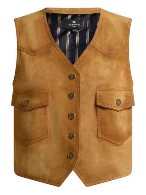 pocket suede waistcoat by ETRO