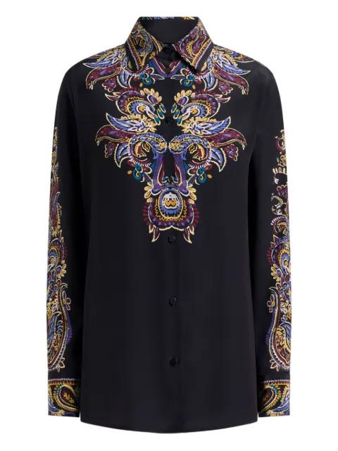 pointed collar silk shirt by ETRO